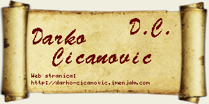Darko Čičanović vizit kartica